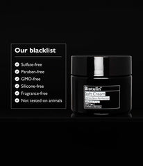 Biotulin Hyaluronic Acid visual emphasizes deep hydration and skin plumpness.