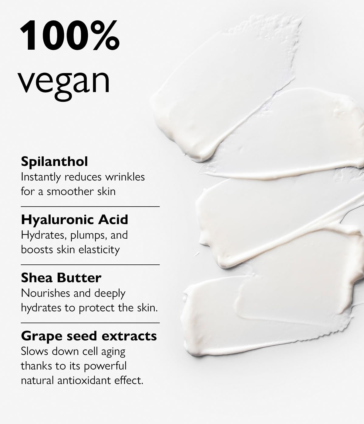 Biotulin Spilanthol ingredient visual highlights plant-based plumping potential.