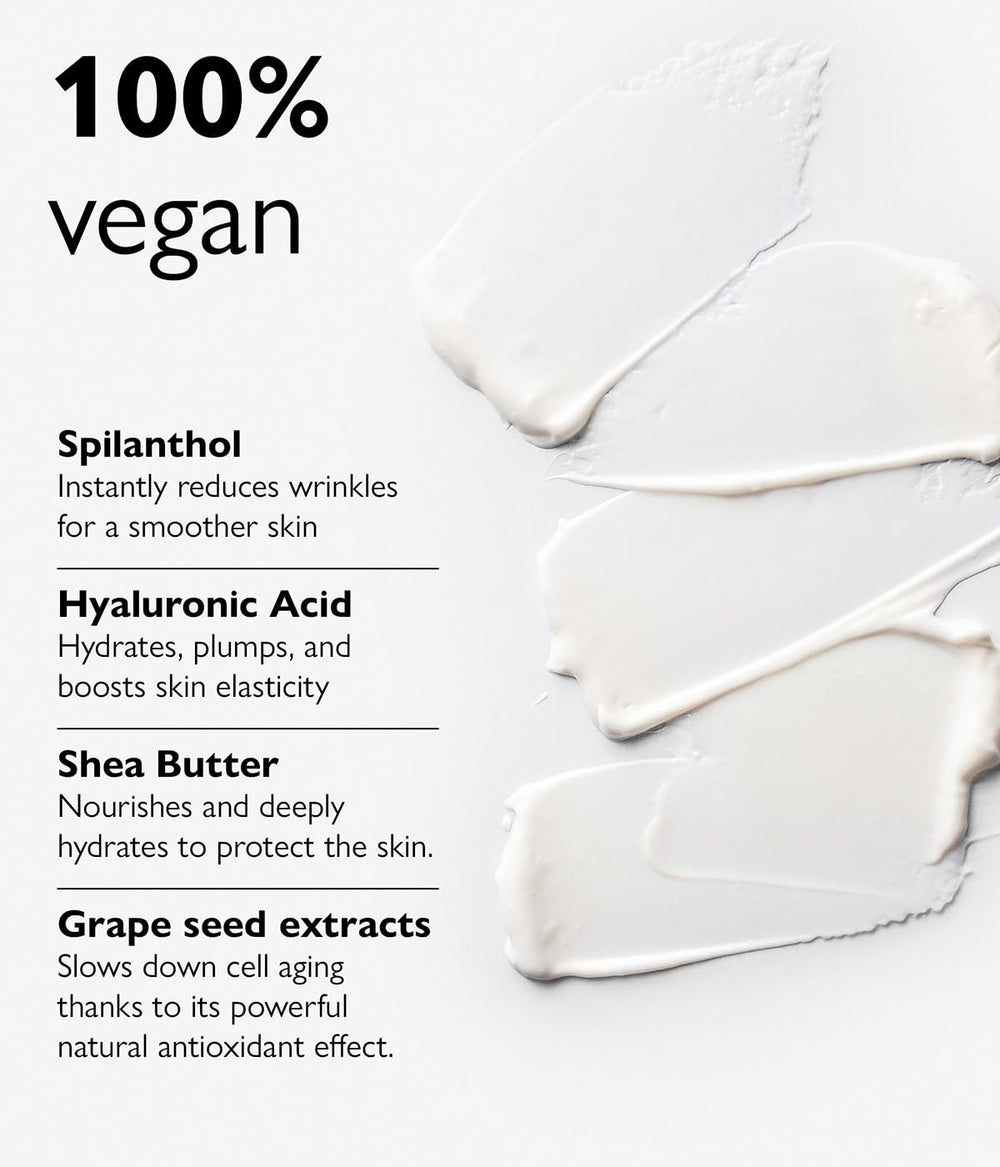 Biotulin Spilanthol ingredient visual highlights plant-based plumping potential.