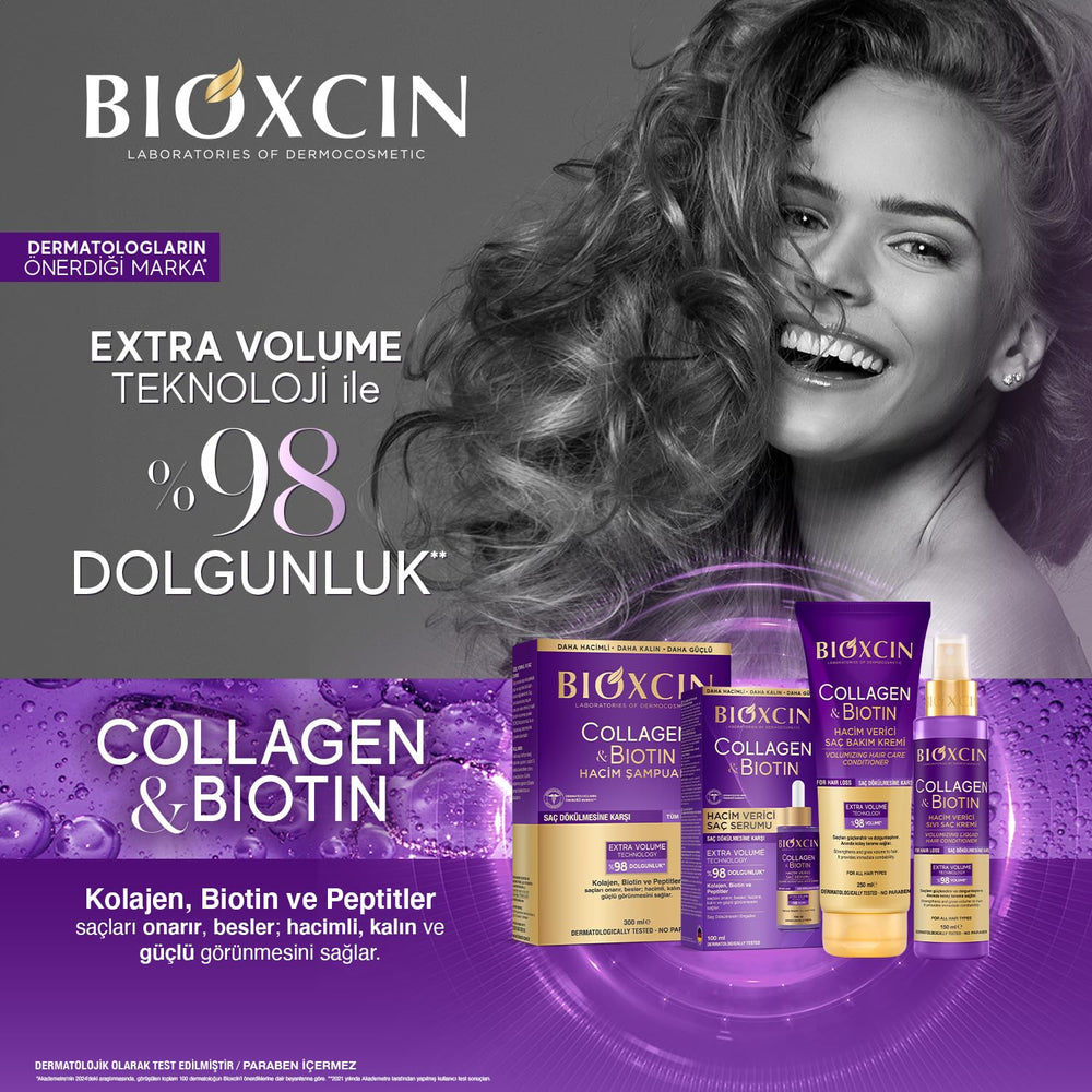 BIOXCIN Collagen Biotin Volume Hair Cream with BioComplex B11 nourishes strands
