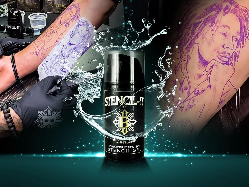 Stencil-It gel being applied on skin for accurate tattoo planning