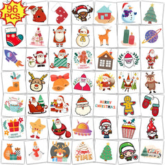 Bisonful kids' Christmas pattern temporary tattoo for festive fun