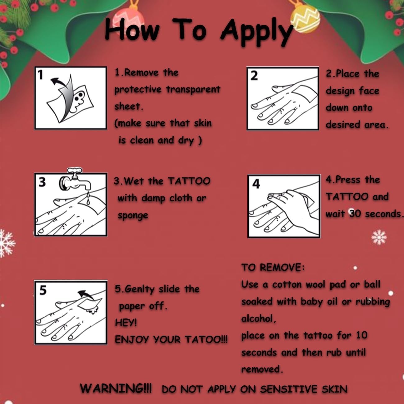 Bisonful gift-pack tattoos for kids, ideal stocking stuffers