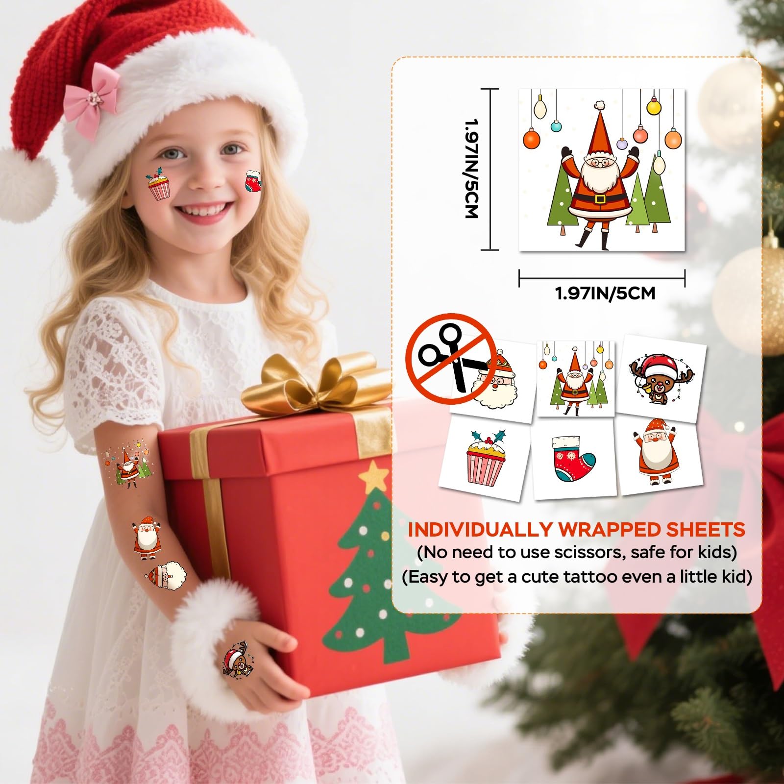 Bisonful individually wrapped kids tattoos for easy stockers