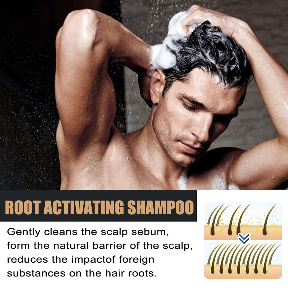 Biuhorey Root Activator Shampoo ingredients close-up highlight natural extracts.