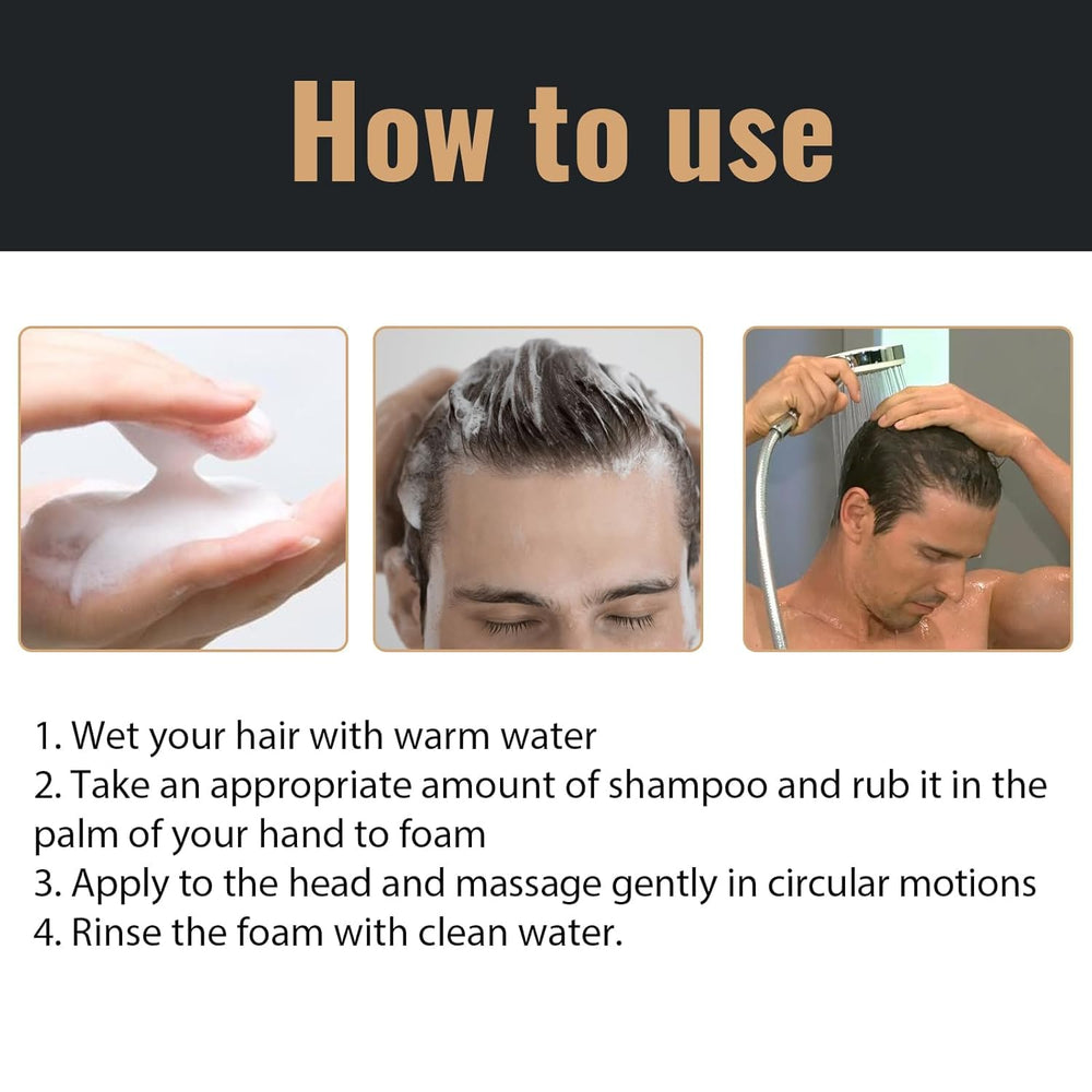 Biuhorey Root Activator Shampoo packaging shows a natural formula for chemical-free care.
