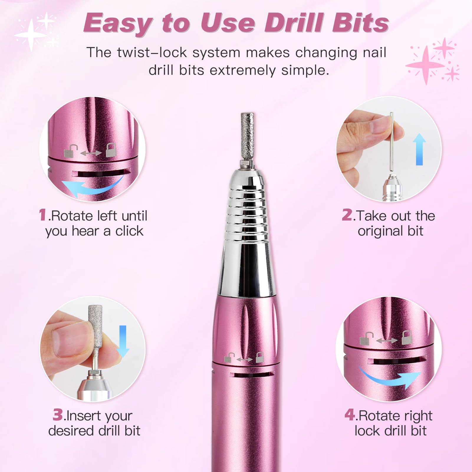 Biutee nail-drill-30000rpm delivering precise filing and shaping.