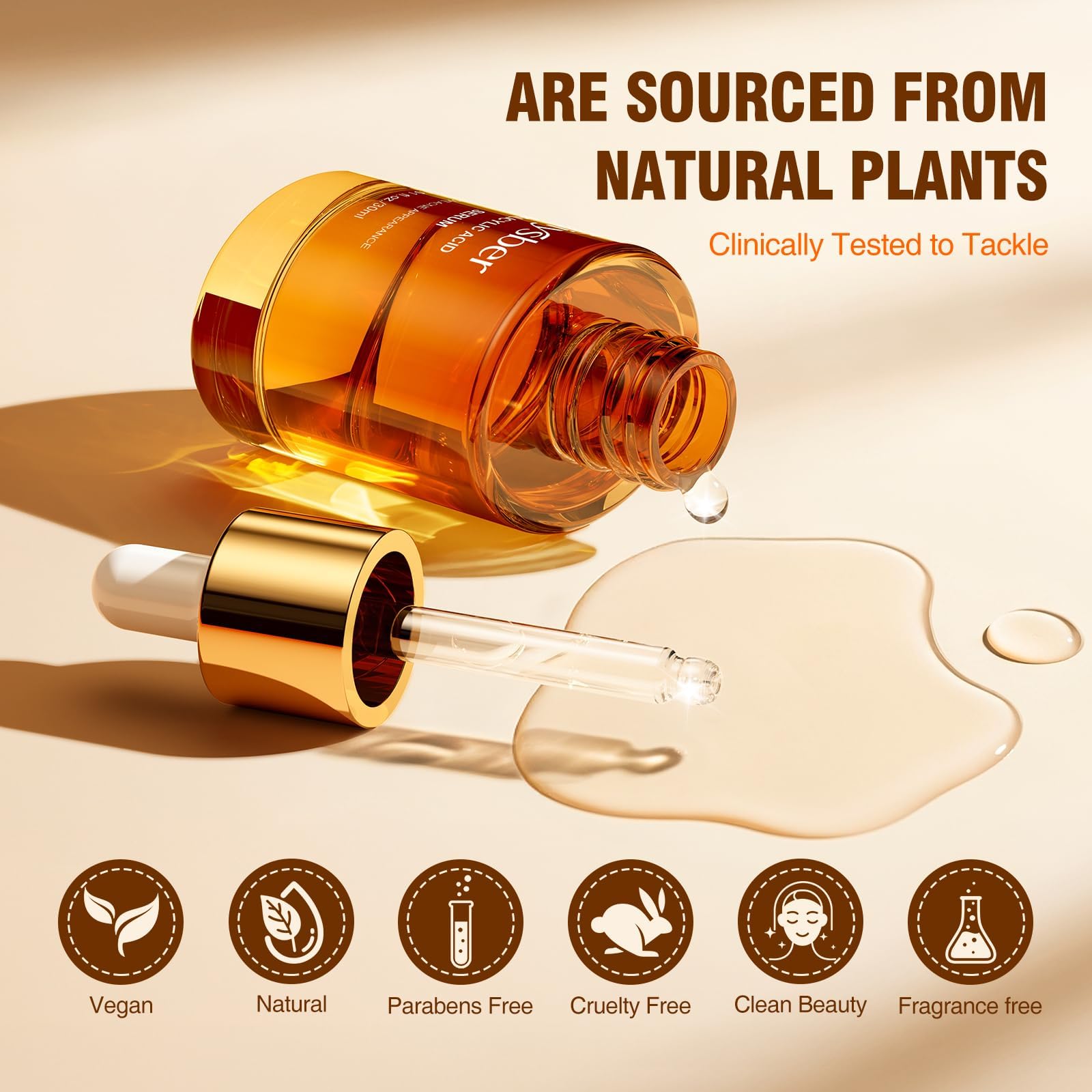 BIYSBER bottle highlighting chrysanthellum indicum extract for soothing hydration.