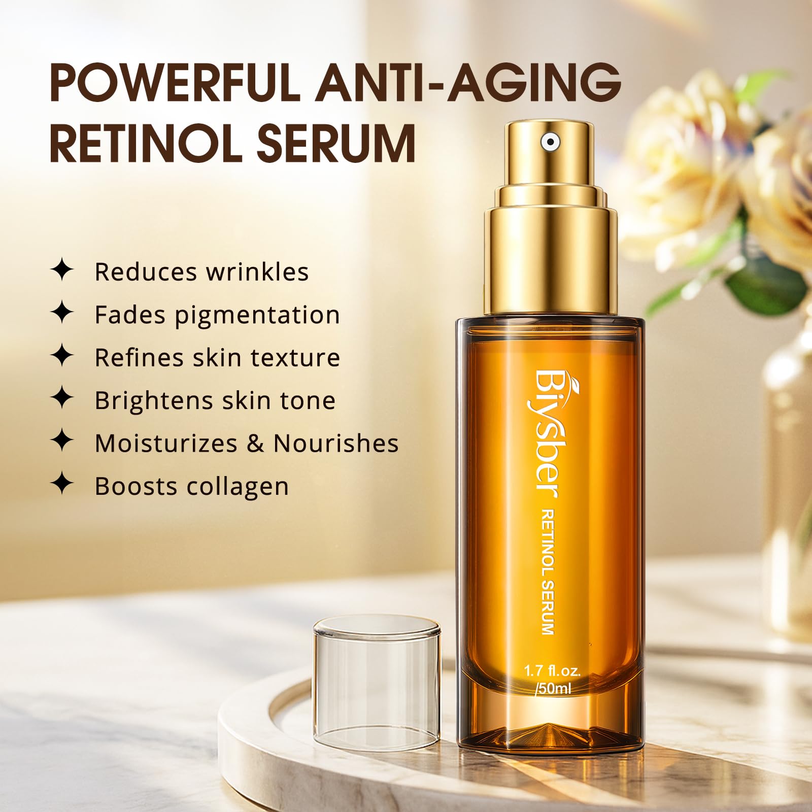 BIYSBER key ingredients texture spread showcases premium formula.