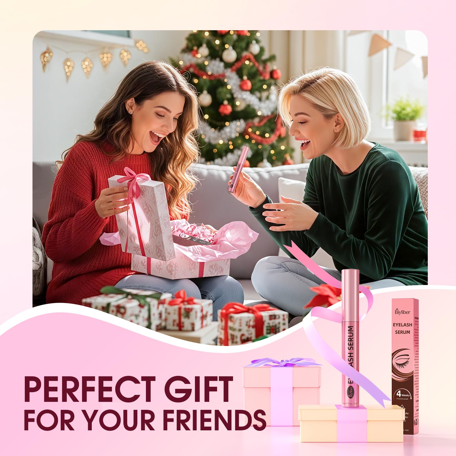 Gift-ready Biysber lash serum presented as a thoughtful beauty gift