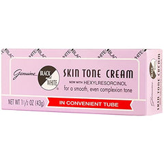 Black and White color correction cream bottle delivering even skin tone and lightweight wear.