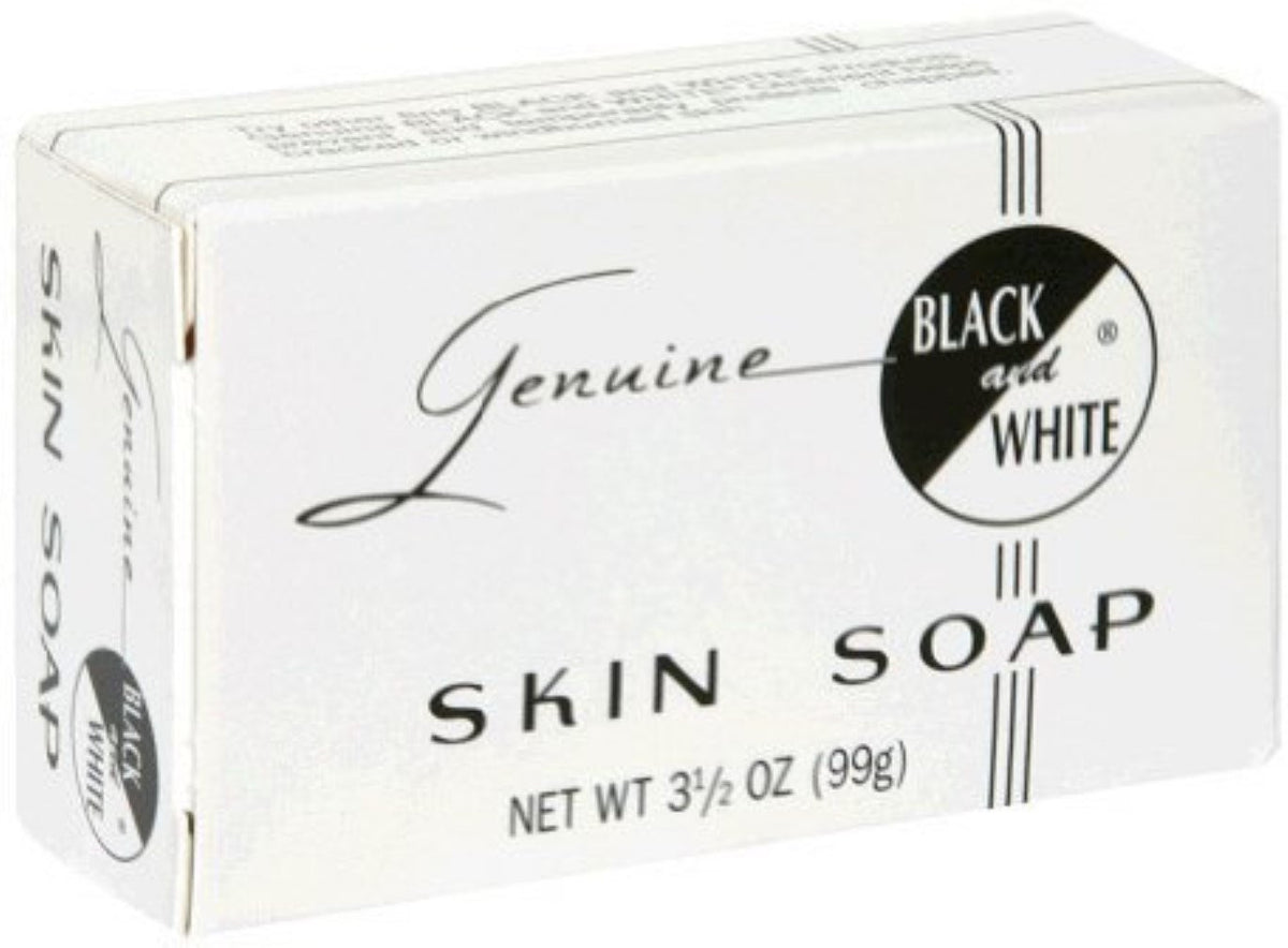 Black and White skin soap bar 3.5 oz, pack of 10 for daily cleansing and refreshed skin