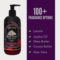 Thick, creamy lotion texture showcased with nourishing oils