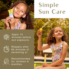 Black Girl Sunscreen Kids water-resistant protection during swimming.