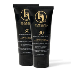 Black Girl Sunscreen SPF 30 on face and body with ultra-sheer finish, ideal for daily outdoor wear.