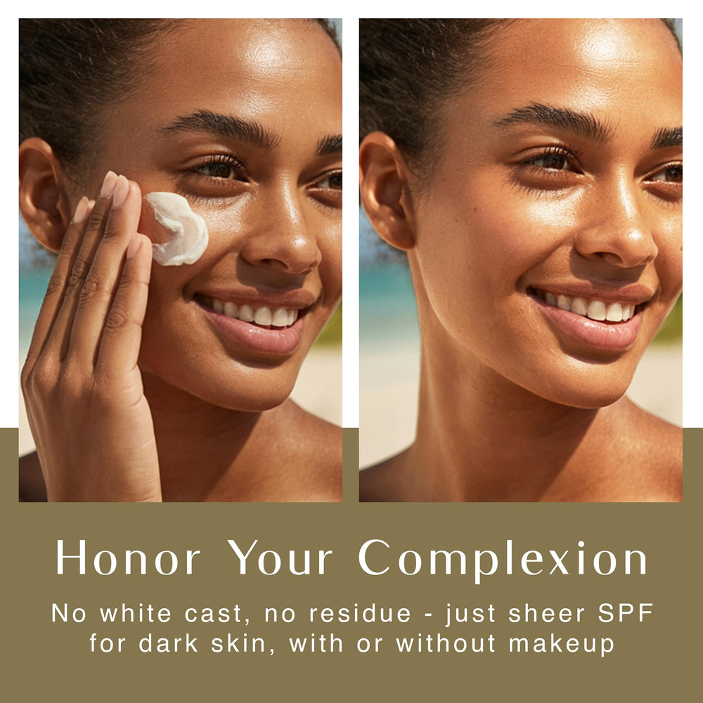 Black Girl Sunscreen SPF 30 shows no white cast for melanin-rich skin.