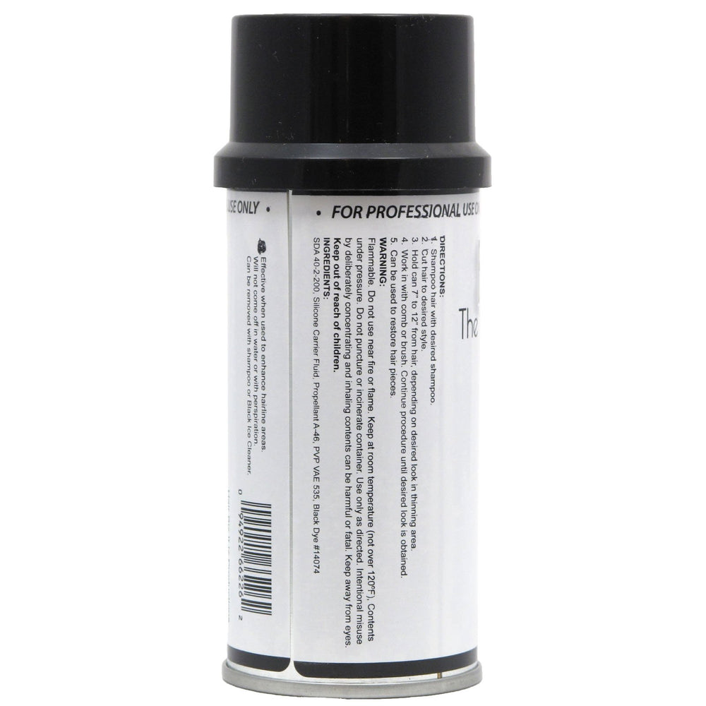 Black Ice Original Touch Up Spray in action for seamless coverage on hair or wigs.