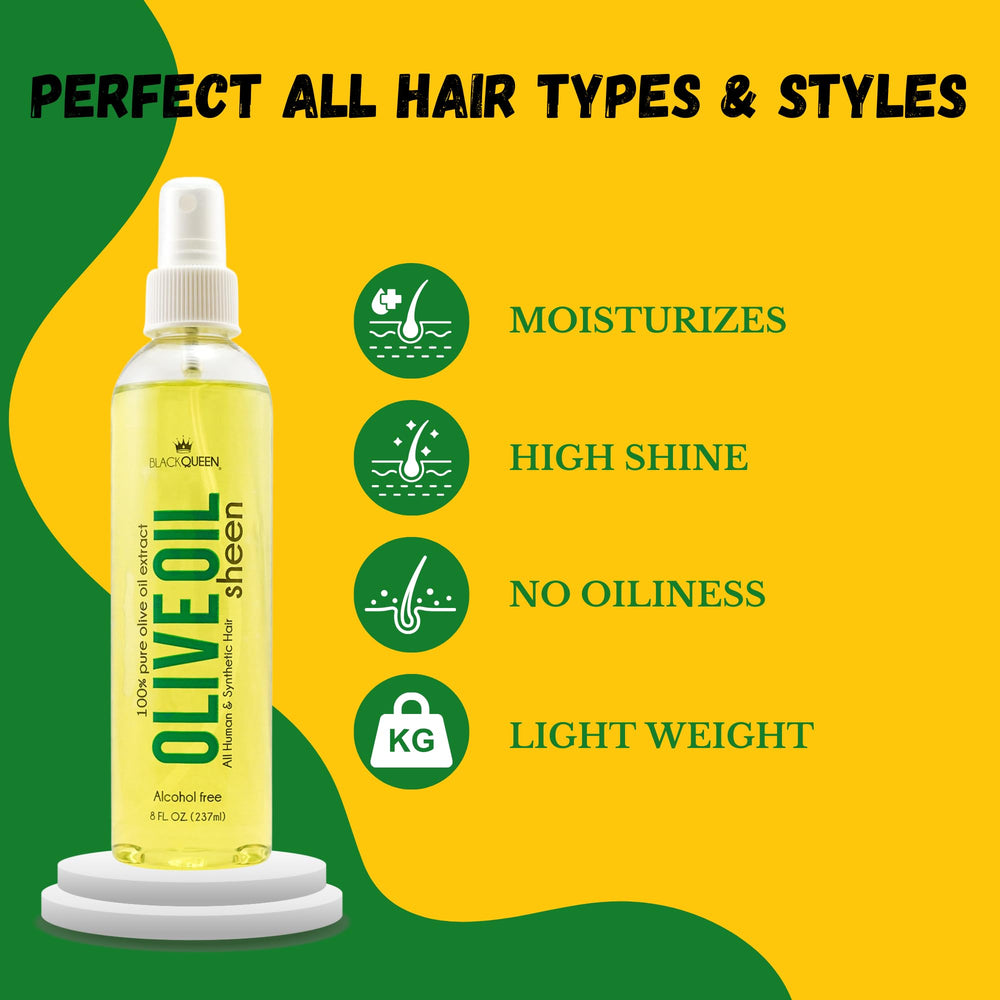 Dry hair texture before and after using olive oil formula.