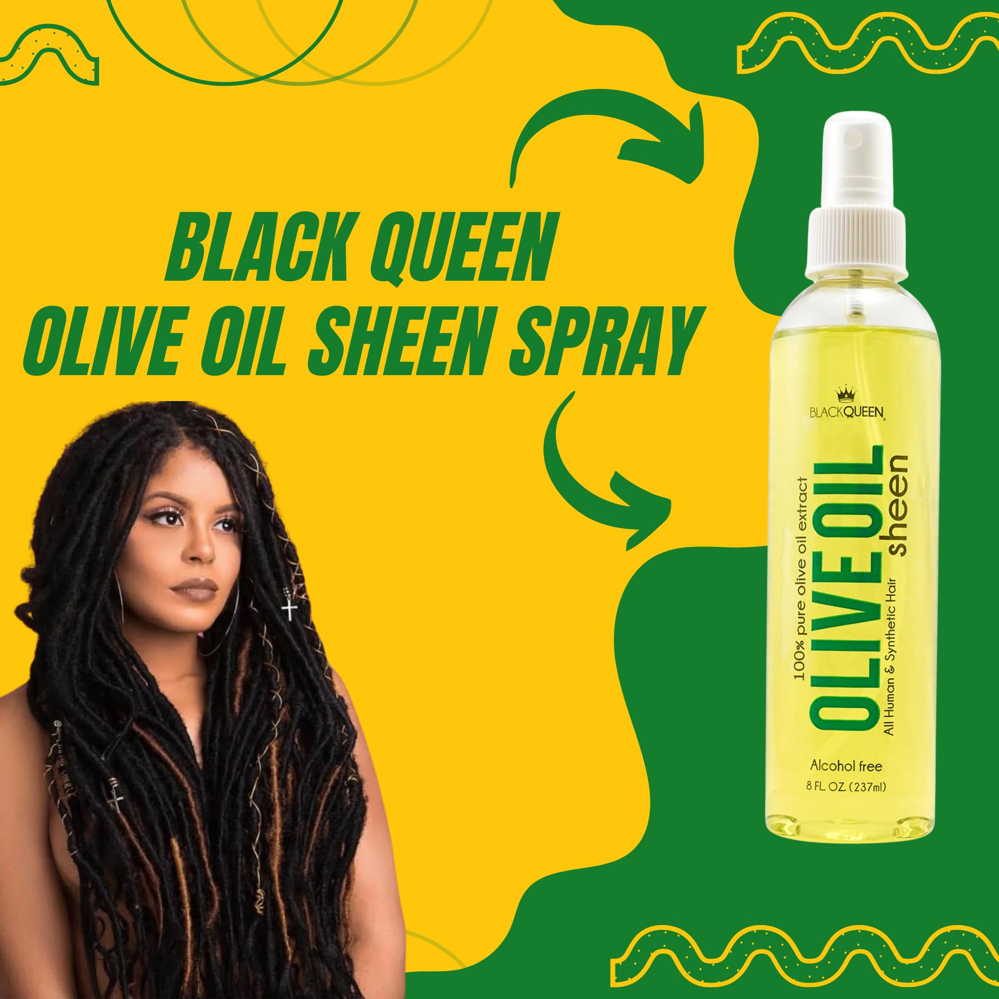 Black Queen Loc-Safe spray mist for easy daily refresh on dreadlocks.