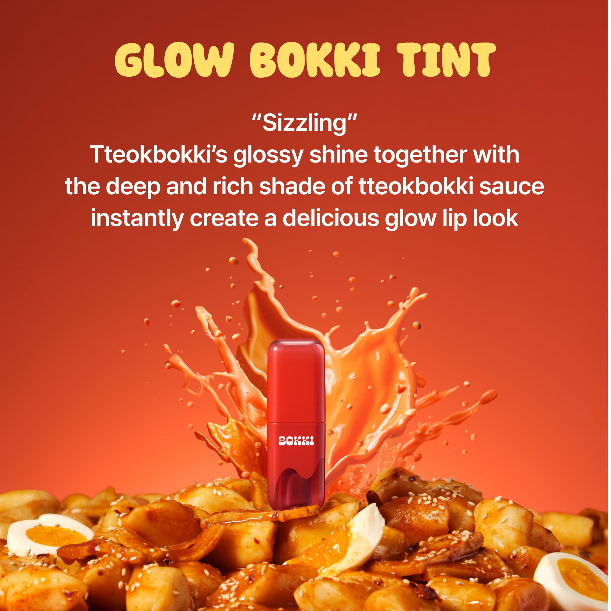 BLACK ROUGE Glow Bokki Tint glossy finish adds radiant lip shine