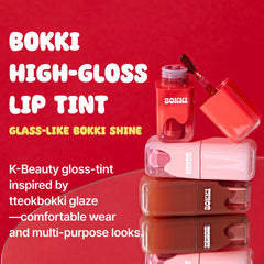 BLACK ROUGE Glow Bokki Tint lip swatches on arm demonstrate long-lasting shade