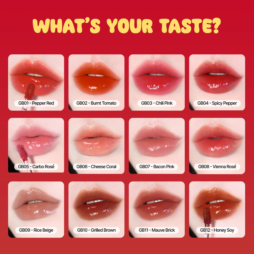BLACK ROUGE Glow Bokki Tint rose-toned shade on lips complements warm skin