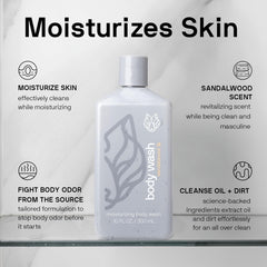 Black Wolf body wash lather in shower showing rich foam.