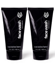 Black Wolf Charcoal Face Wash bottle front with brand visible and pores ready for cleansing.