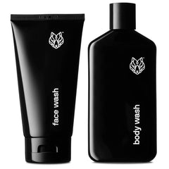 Black Wolf Charcoal Face Wash bottle enables deep cleansing for oily skin.