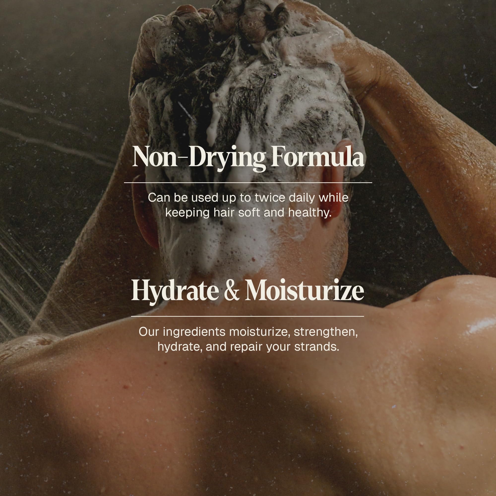 Black Wolf hydrates and nourishes strands for healthier-feeling hair after wash.