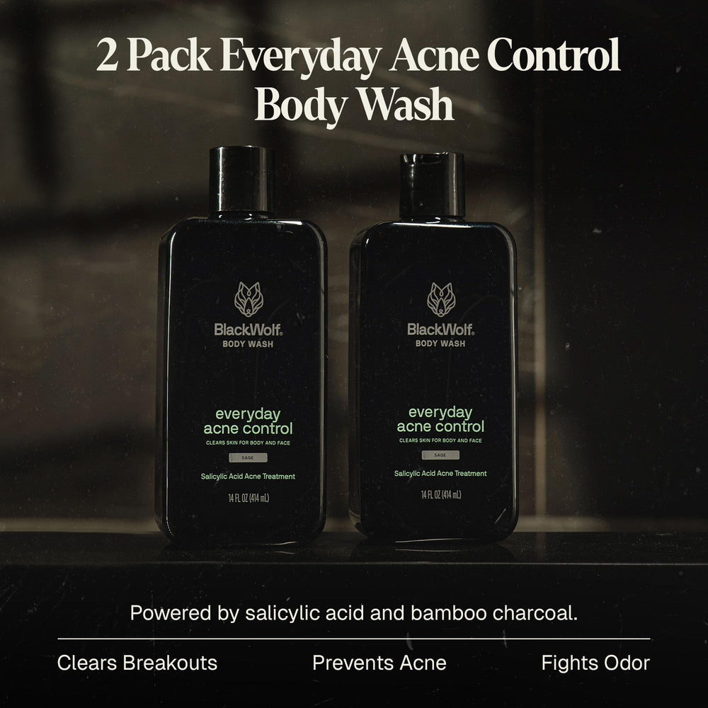 Lathering with Black Wolf charcoal body wash shows cleansing action