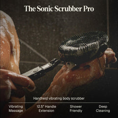 Black Wolf sonic vibration loofah brush for deep cleansing and gentle exfoliation