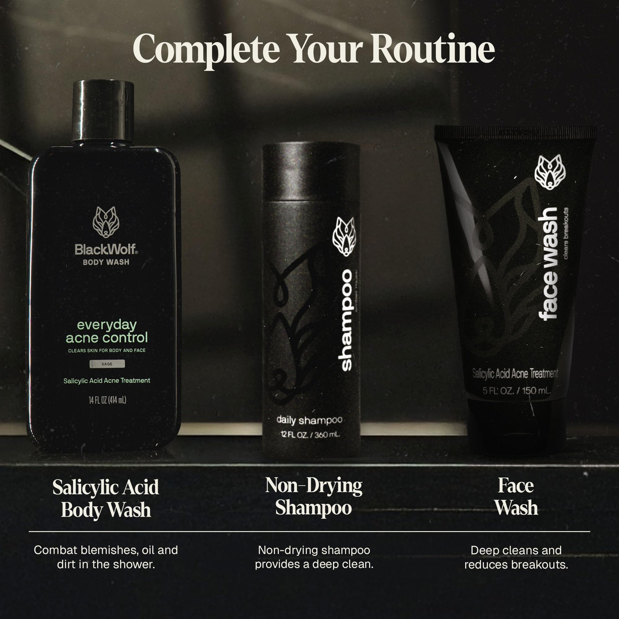 Black Wolf versatile body scrubber suitable for face and body cleansing routine