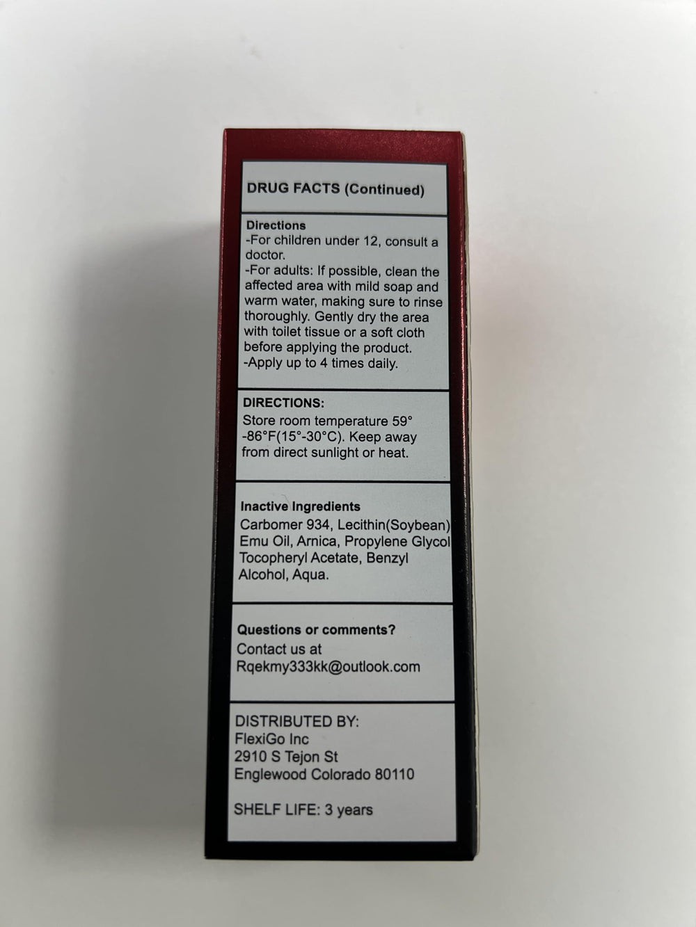 BlackCaves Numbing Cream patch-test reminder for skin compatibility.