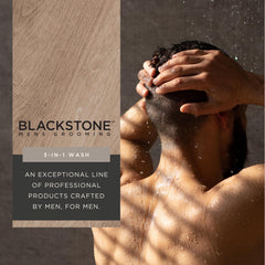 Blackstone coconut-oil rich formula highlights nourished skin and hair.