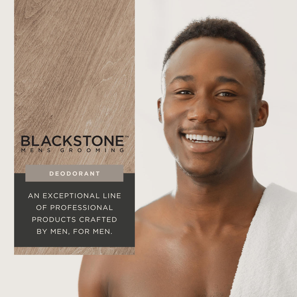 Blackstone deodorant sandalwood aluminum-free ingredients detail for sensitive skin.