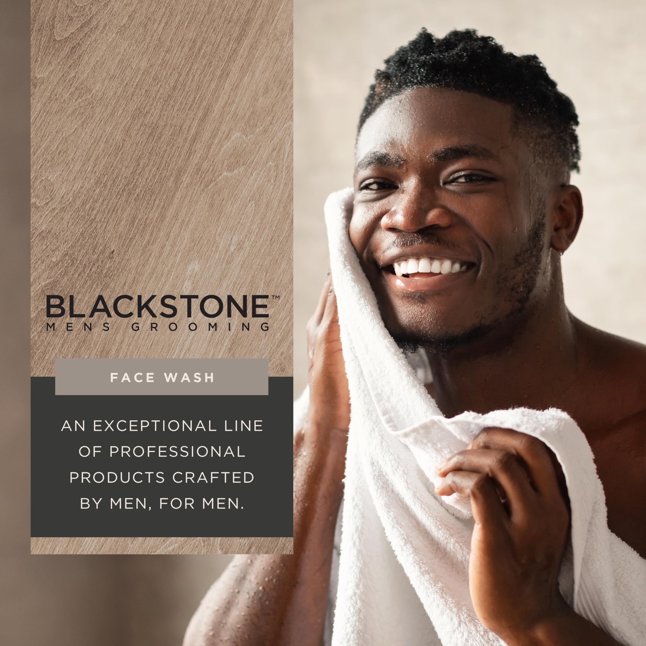 Blackstone Detoxifying Face Wash foaming lather demonstrates exfoliation and a refreshing feel.