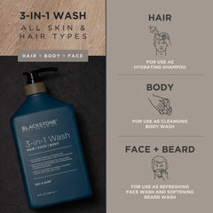 Blackstone Pro-Vitamin B5 boosts moisture for healthy-looking skin and hair.