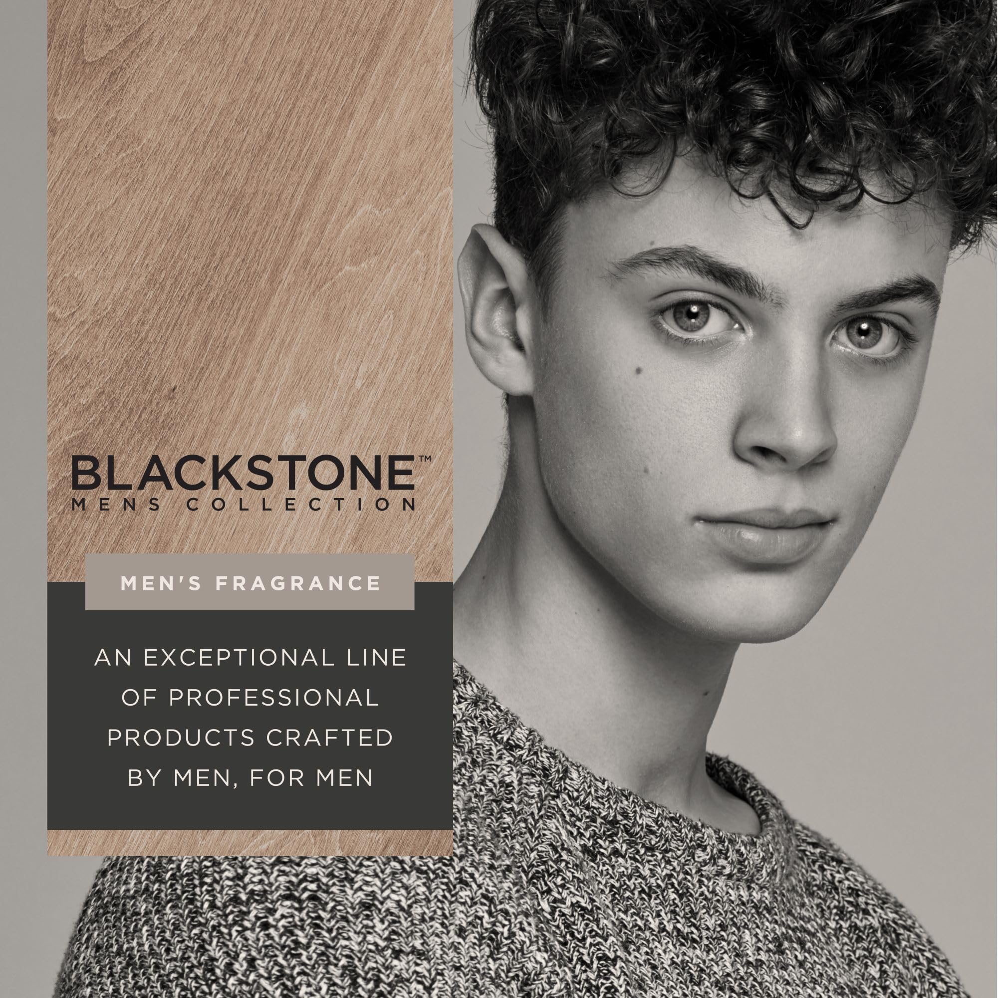 Blackstone Santal and Cedar leather note close up showing warm depth for confident evening presence.