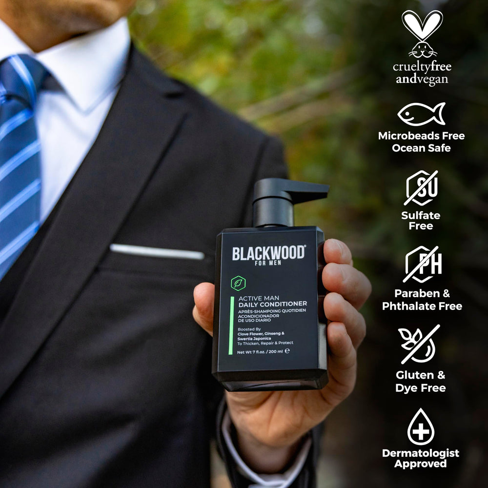Dispensing pump of Blackwood For Men conditioner for easy daily use