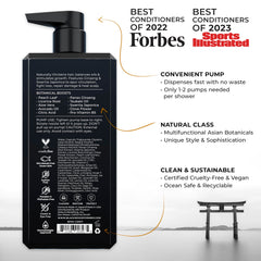 Blackwood For Men conditioner bottle back highlighting natural formula.
