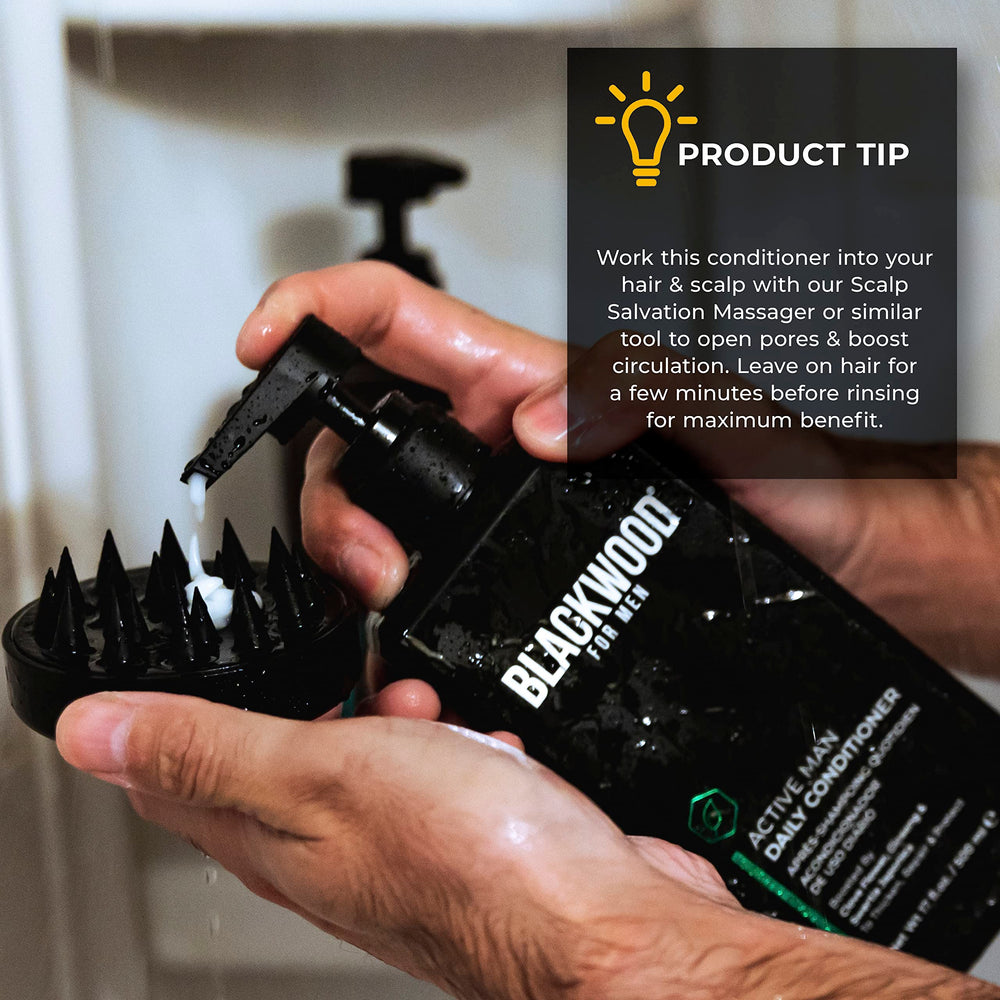 Blackwood For Men antioxidants Vitamin C and Arginine protecting hair.