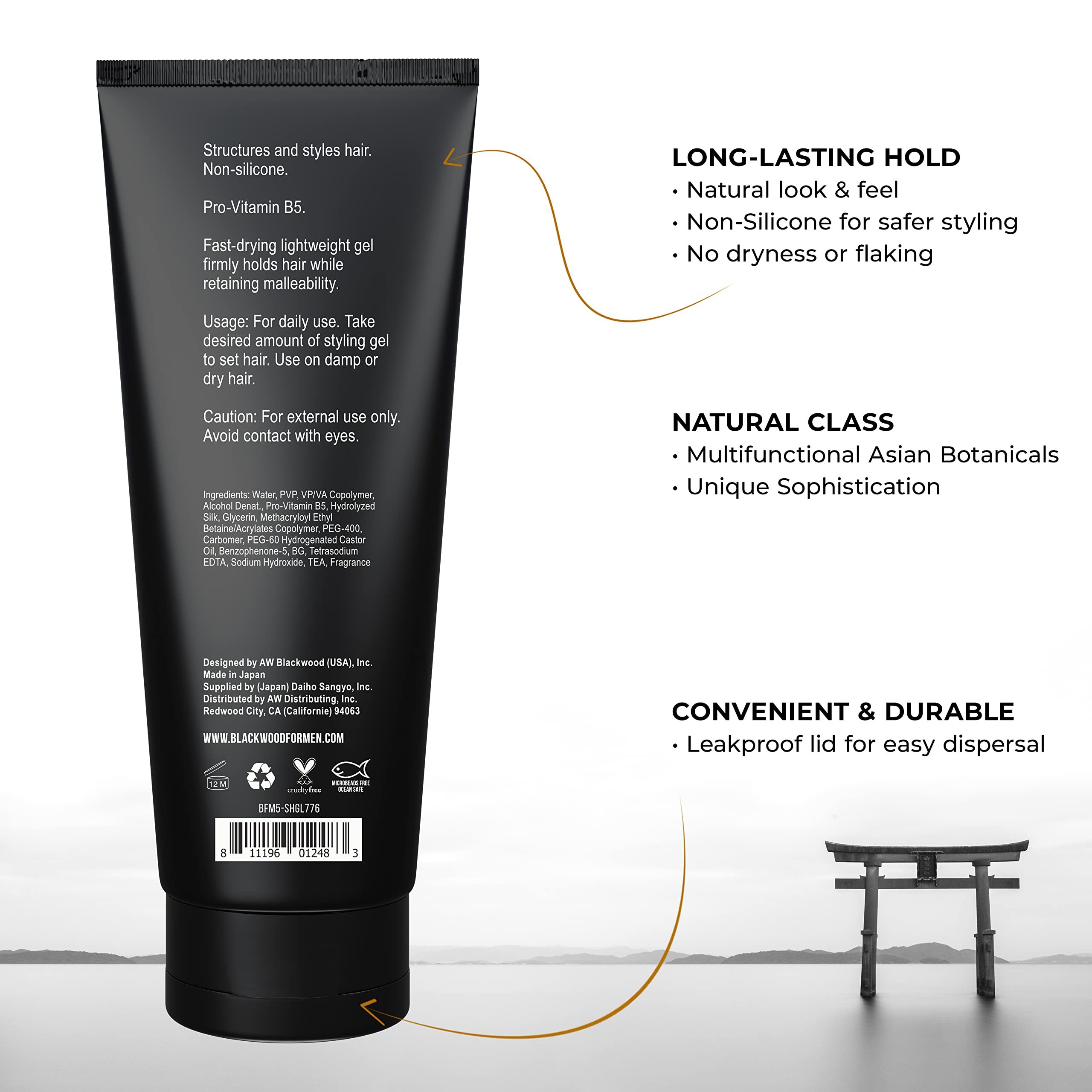 BioFuse gel texture swatch highlighting flexible hold for all hair types.