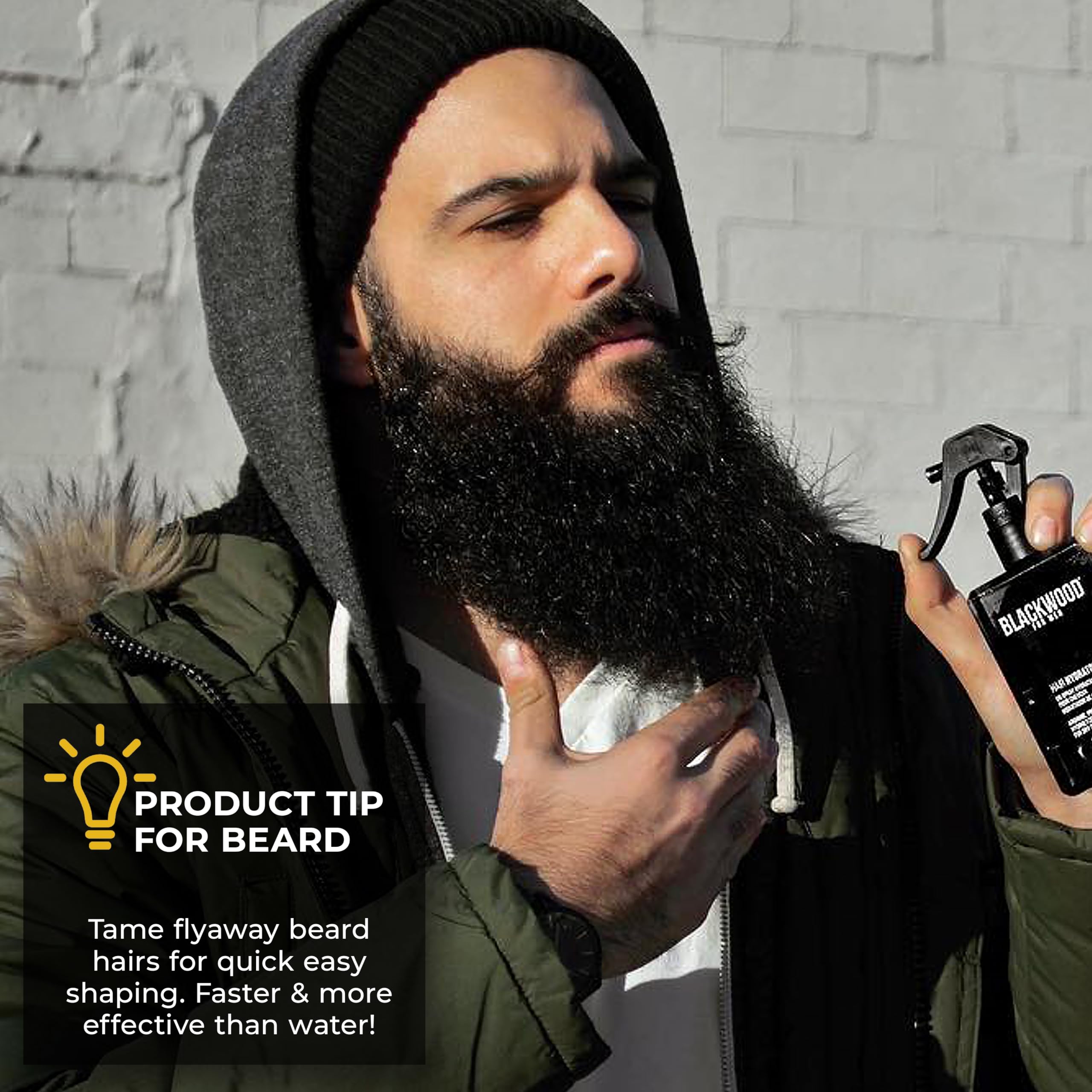 Blackwood hydrator with Pro-Vitamin B5 improves curls’ manageability.