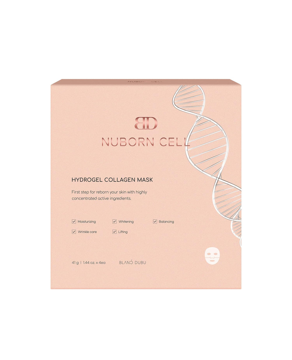 BLANC DUBU Nuborn Cell Hydrogel Mask glow result hints at brighter, glass-skin appearance