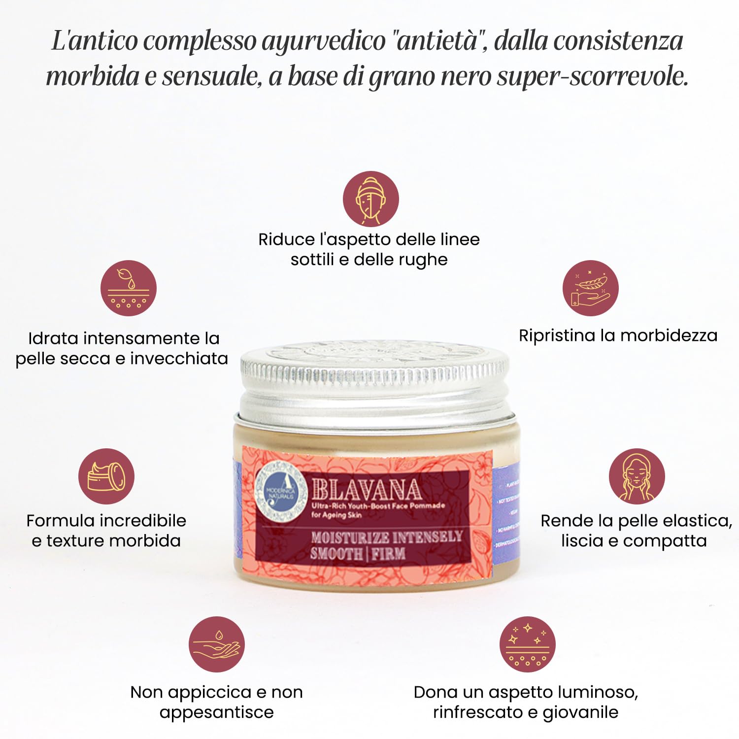 Blavana daily moisturizer texture swatch highlighting ultra-rich slip.