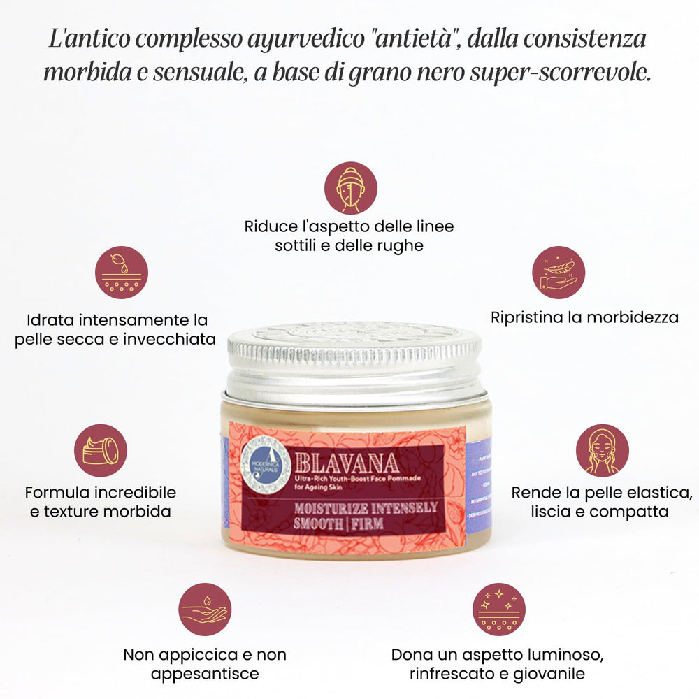 Blavana daily moisturizer texture swatch highlighting ultra-rich slip.
