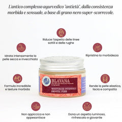 Blavana daily moisturizer texture swatch highlighting ultra-rich slip.