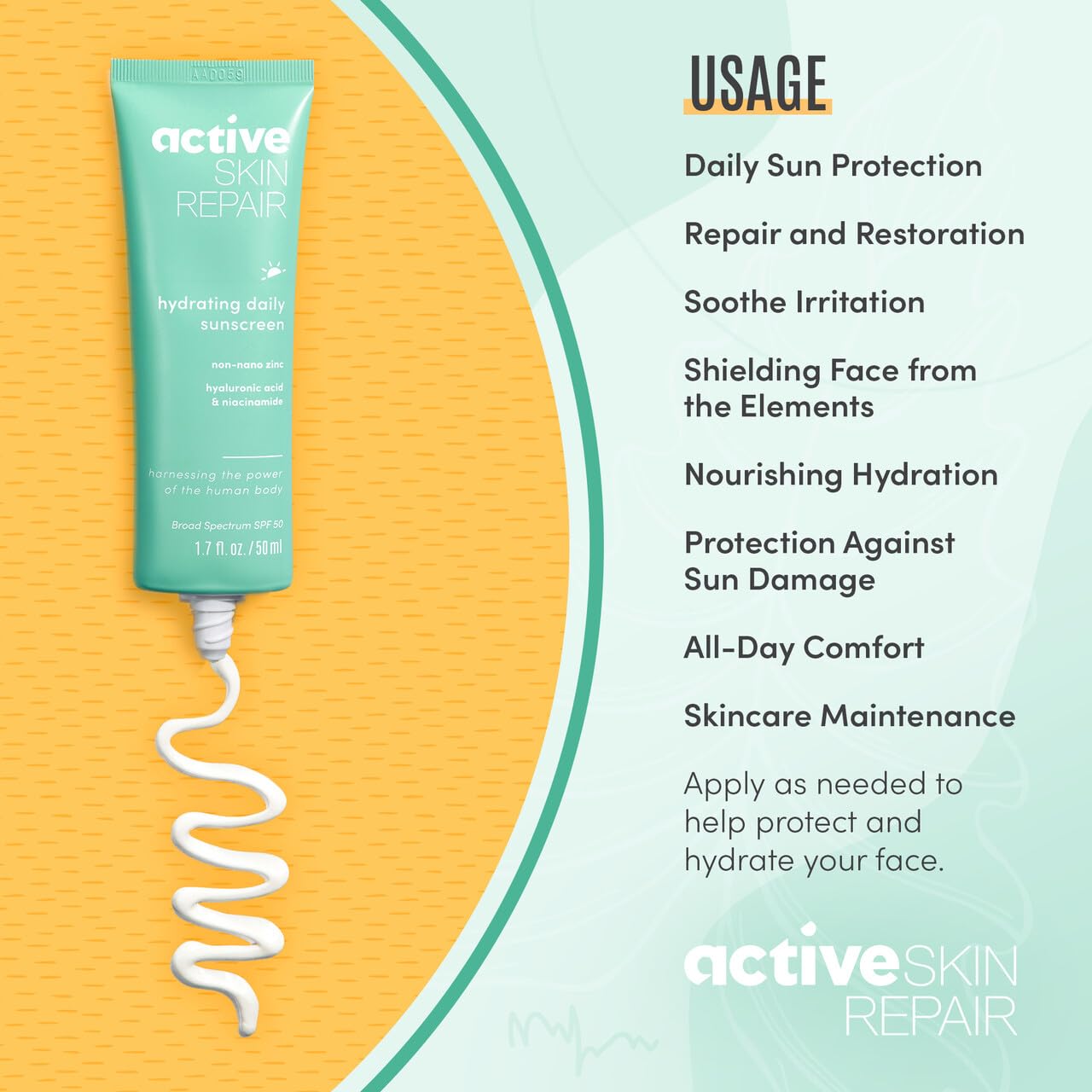 BLDG ACTIVE Skin swatch reveals non-greasy finish and smooth absorption.