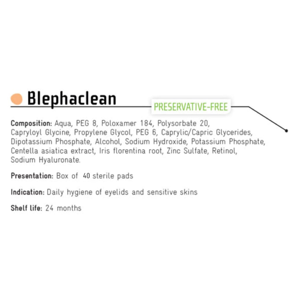 Blephaclean wipes designed for adult use with resealable packaging.